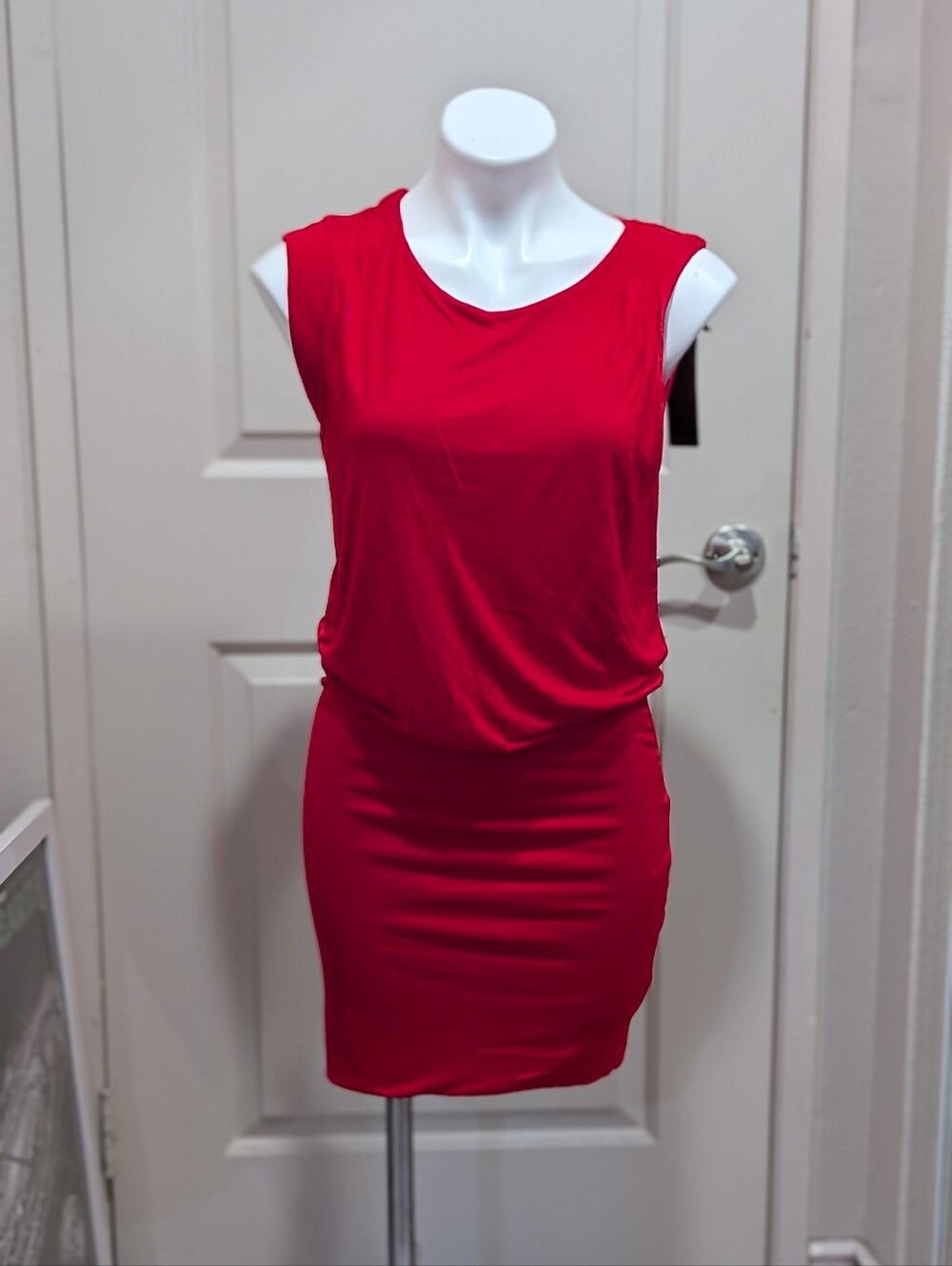 Supertrash 100% Viscose Sleeveless Red Bodycon Dress XS